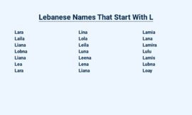 Lebanese Names That Start With L – Explore Their Unique Charm