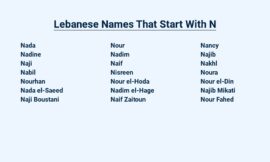 Lebanese Names That Start With N – Unique and Meaningful