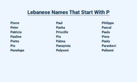 Lebanese Names That Start With P – A Journey into Heritage