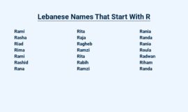 Lebanese Names That Start With R – With Meanings