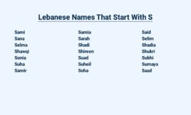 Lebanese Names That Start With S – Sounds of Sophistication