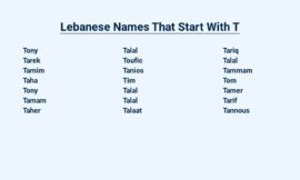 Lebanese Names That Start With T – For Girls and Boys