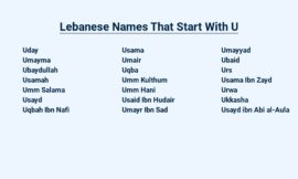 Lebanese Names That Start With U – Unique and Meaningful