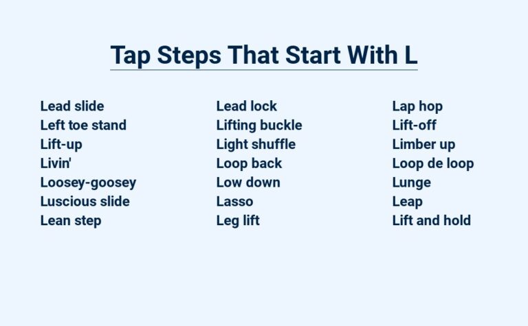 Read more about the article Tap Steps That Start With L – Easy Moves For Beginners