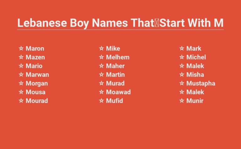 Read more about the article Lebanese Boy Names That Start With M – The Ultimate List