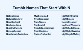 Tumblr Names That Start With N – Nifty And Noticeable