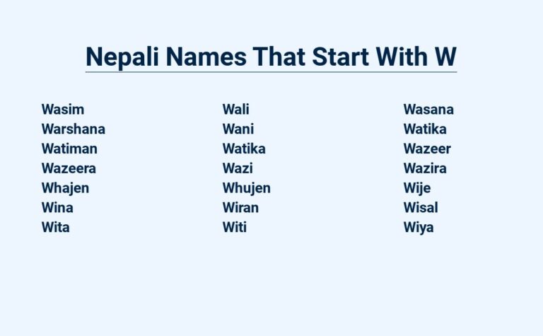 Read more about the article Nepali Names That Start With W – Unique And Meaningful