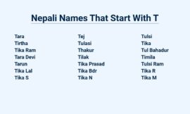 Nepali Names That Start With T – Timeless Traditions