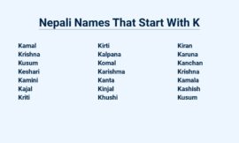 Nepali Names That Start With K – A Cultural Legacy