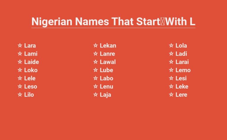 Read more about the article Nigerian Names That Start With L – Behind the Meaning