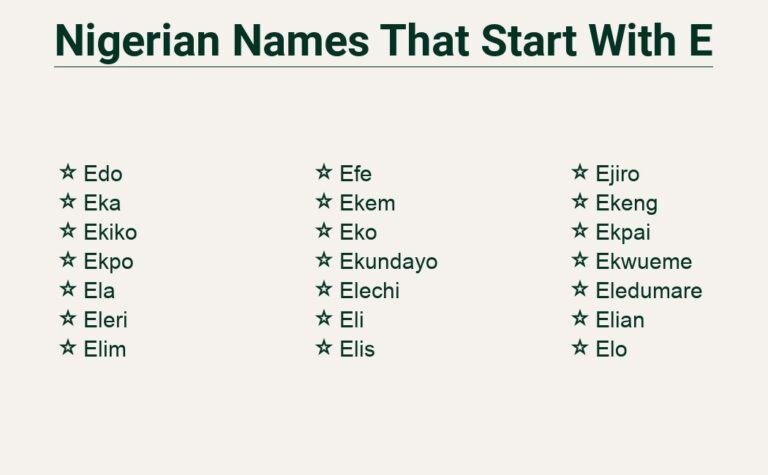 Read more about the article Nigerian Names That Start With e – A Burst of Creativity