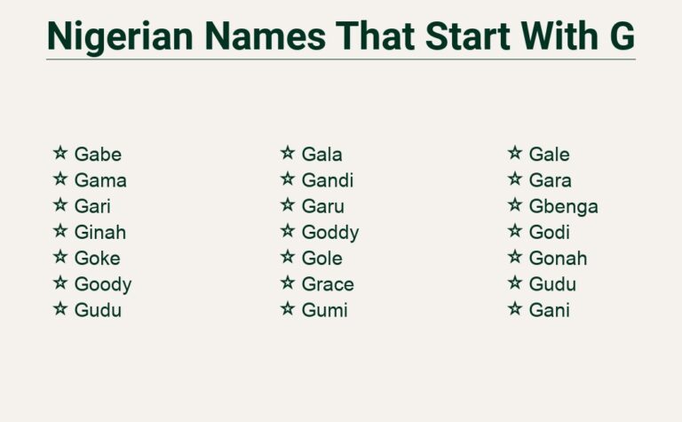 Read more about the article Nigerian Names That Start With g – The Gift of Tradition