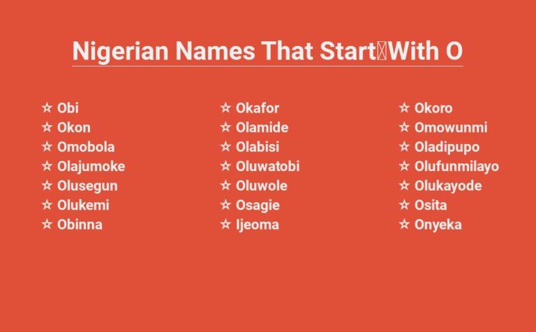 Read more about the article Nigerian Names That Start With o – Unique and Meaningful