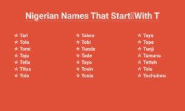 Nigerian Names That Start With t – The Ultimate List