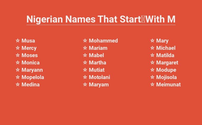 Read more about the article Nigerian Names That Start With m – Cultural Heritage