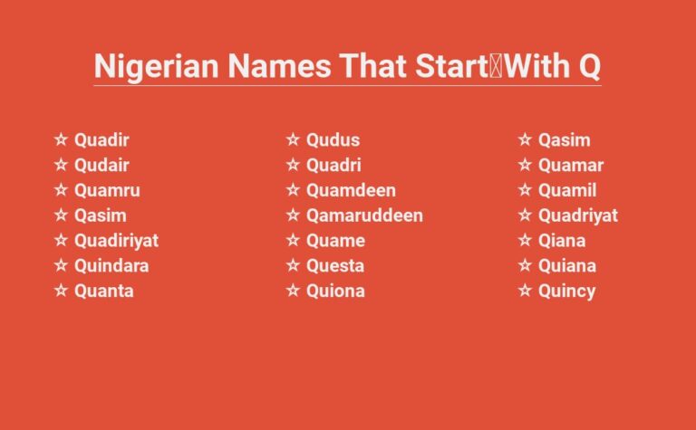 Read more about the article Nigerian Names That Start With Q – A Unique Cultural Heritage