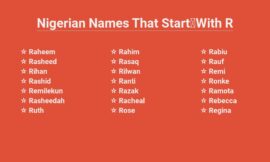 Nigerian Names That Start With r – Unique & Meaningful