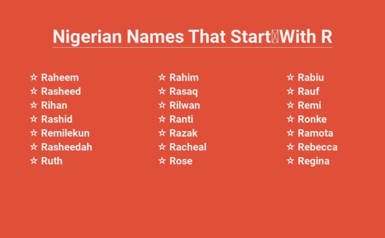 Read more about the article Nigerian Names That Start With r – Unique & Meaningful