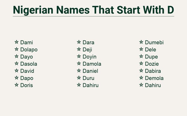 Read more about the article Nigerian Names That Start With d – Dazzling Diversity