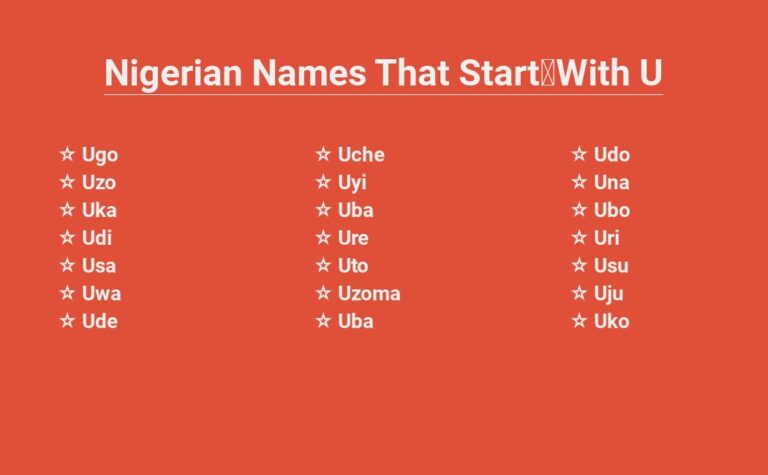 Read more about the article Nigerian Names That Start With u – Your Guide to Meaningful Monikers