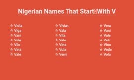 Nigerian Names That Start With v – Unique and Meaningful