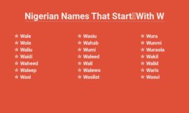 Nigerian Names That Start With W: Unique and Meaningful