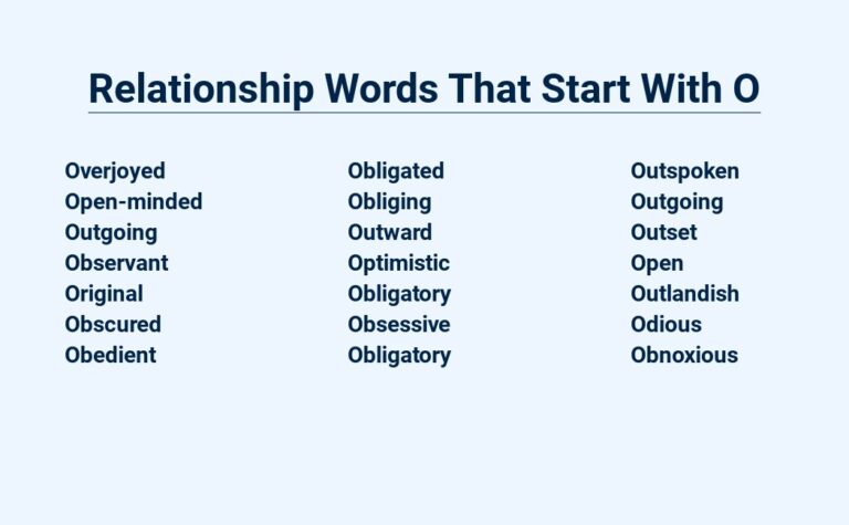 Read more about the article Relationship Words That Start With O – The Love Alphabet