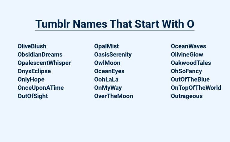 Read more about the article Tumblr Names That Start With O – Unique And Creative