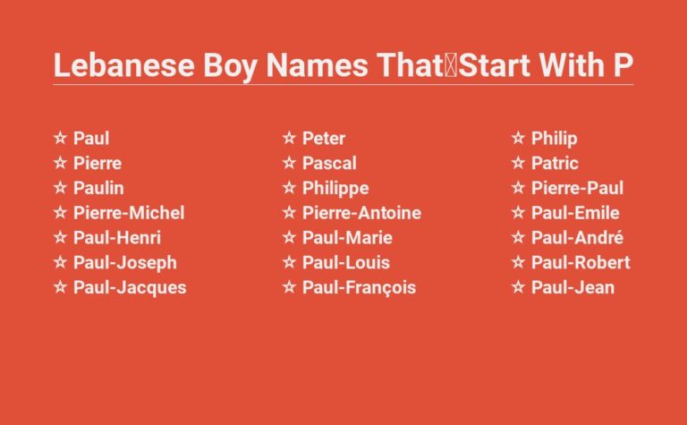 Read more about the article Lebanese Boy Names That Start With P – A Journey Through Tradition