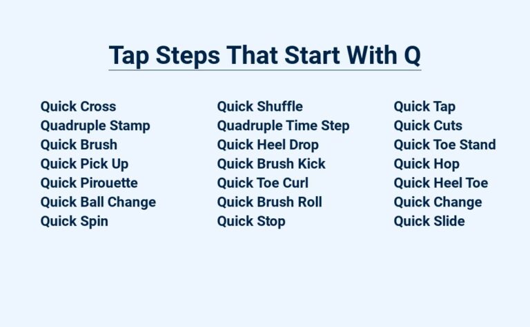 Read more about the article Tap Steps That Start With Q – A Dancer’S Essential Foundation