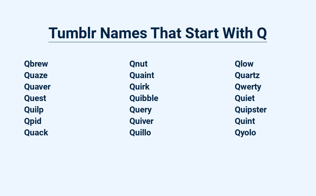 Quirky Tumblr Names