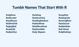 Tumblr Names That Start With R – For The Creative And Quirky