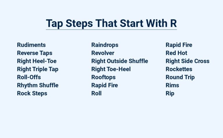 Read more about the article Tap Steps That Start With R – Rhythm In Your Feet