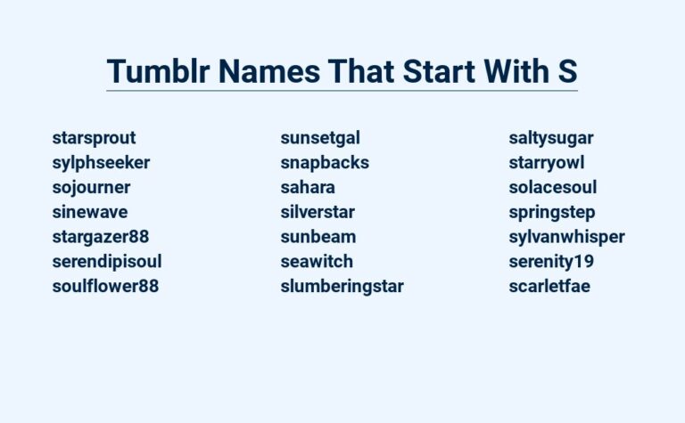 Read more about the article Tumblr Names That Start With S – Slay The Day