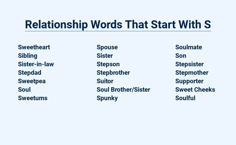 Read more about the article Relationship Words That Start With S – Sweetheart Edition