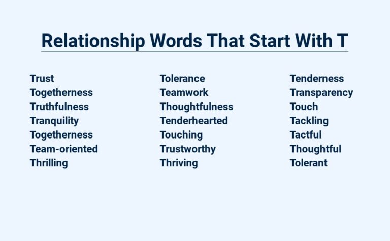 Read more about the article Relationship Words That Start With T – Ties That Bind