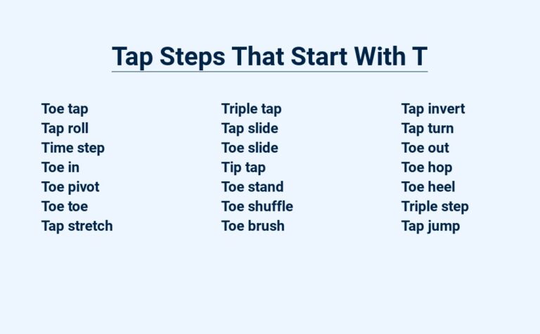 Read more about the article Tap Steps That Start With T – Get Ready To Twist, Tap, And Tango