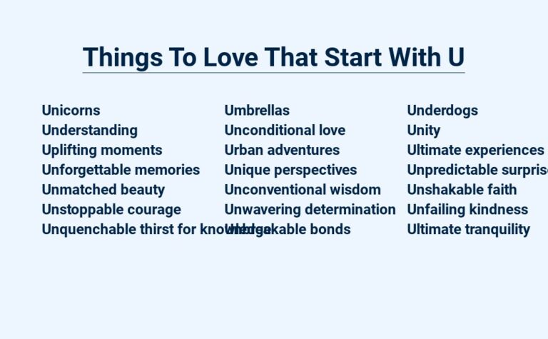 Read more about the article Things To Love That Start With U – Ultimate Love