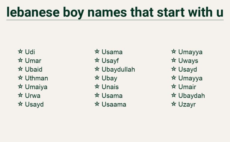 Read more about the article Lebanese Boy Names That Start With U – For Unique and Meaningful Choices