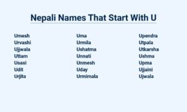 Nepali Names That Start With U – Unique And Melodious