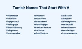 Tumblr Names That Start With V – Embark On A V-Isionary Journey