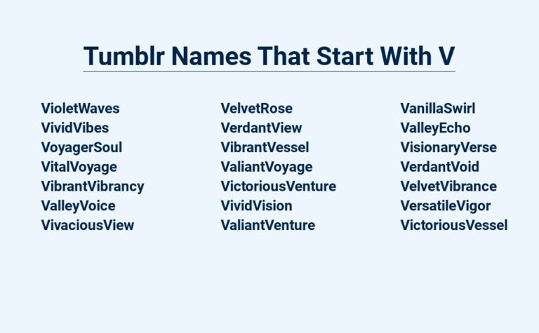 Read more about the article Tumblr Names That Start With V – Embark On A V-Isionary Journey