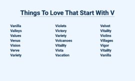 Things To Love That Start With V – Valentine Vibes