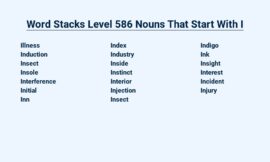 Word Stacks Level 586: Nouns That Start With I – Initial Nouns