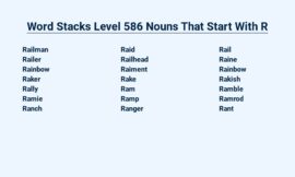 Word Stacks Level 586 Nouns That Start With R – Challenge Accepted