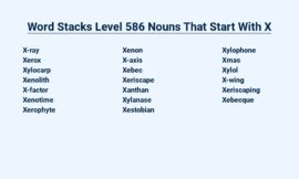 Word Stacks Level 586: Nouns That Start With X – X Marks The Spot