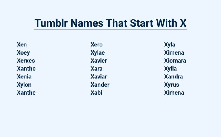 Read more about the article Tumblr Names That Start With X – For The Unique And Creative