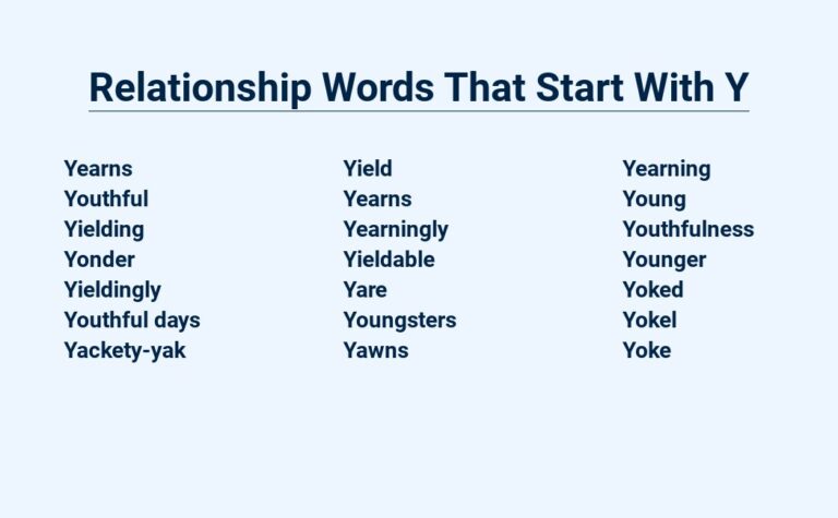 Read more about the article Relationship Words That Start With Y – A Romantic Selection