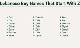 Lebanese Boy Names That Start With Z – Unique and Meaningful