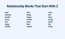 Relationship Words That Start With Z – Zeroing In On The Unique Bonds Of Life